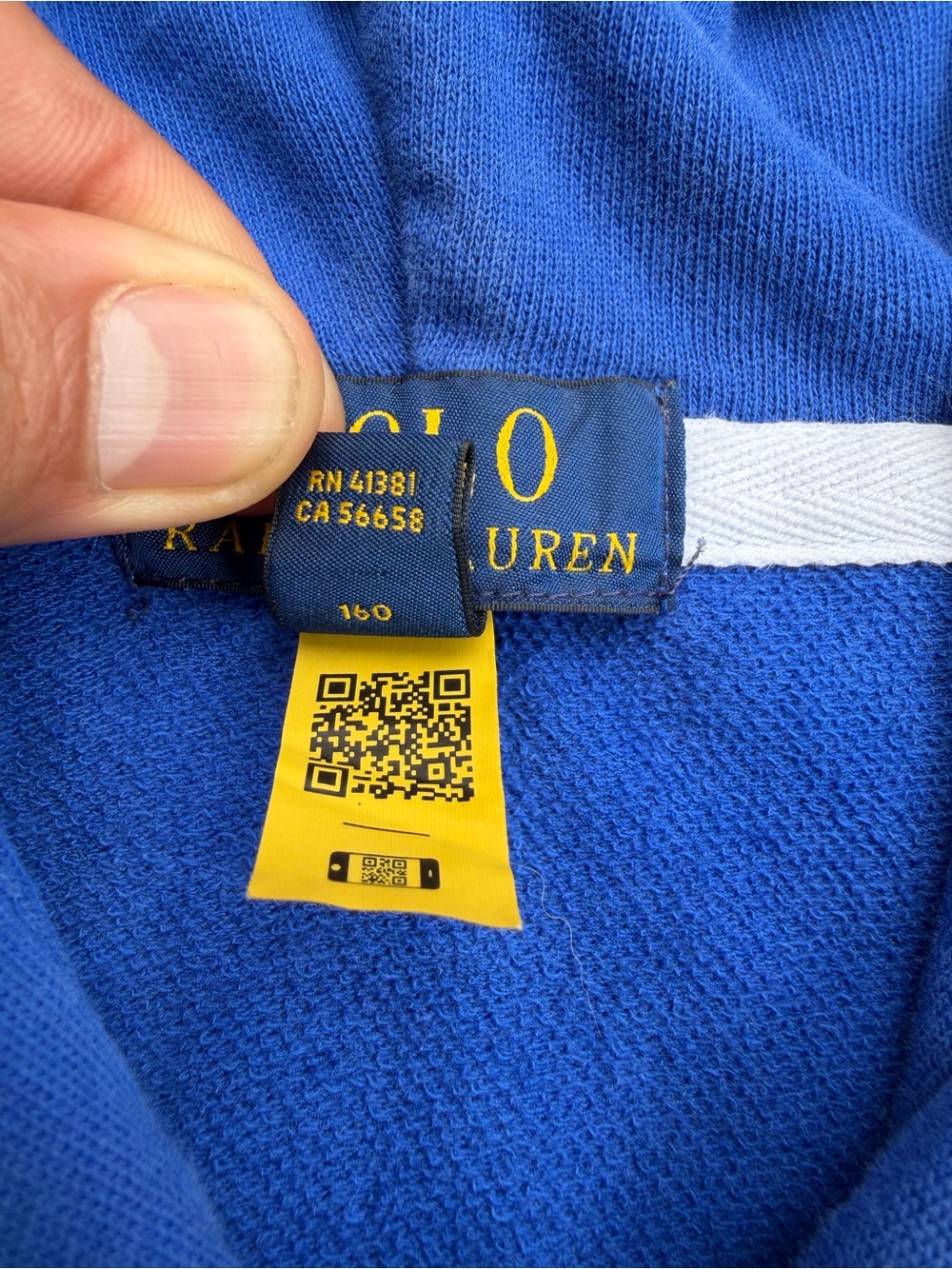 Polo Ralph Lauren Big Pony Boys Hoodie Royal Blue Full Zip Size L 14-16 - Picture 3 of 11